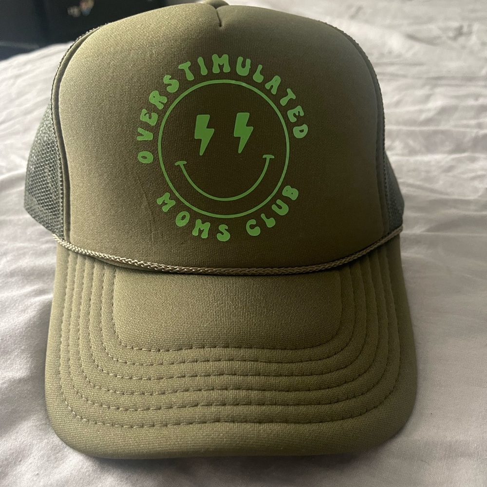 Green Trucker Hat - Overstimulated Moms Club